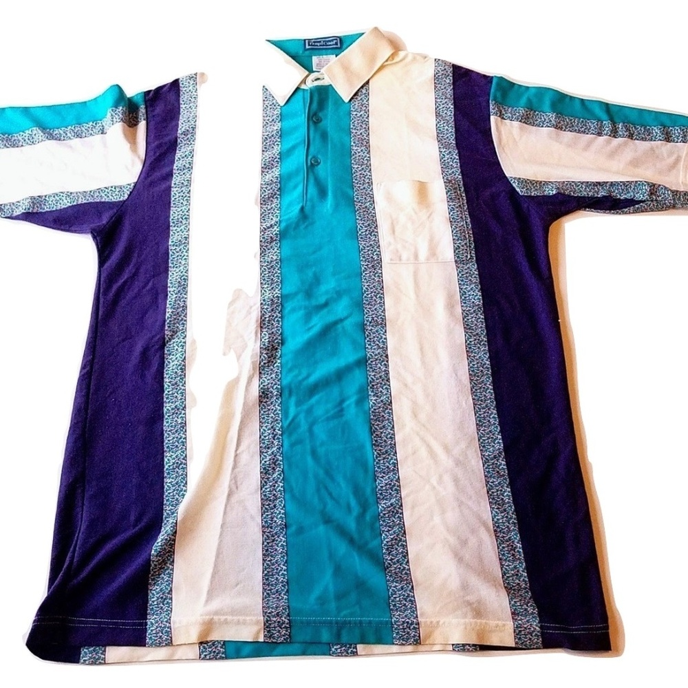 Vtg TropiCool Mens Vintage Polo Large